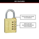 Padlock Combination Reset 40mm Solid Brass