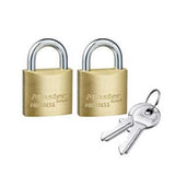 Fortress Keyed Padlock Solid Brass 30mm 2 Packet