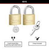 Fortress Keyed Padlock Solid Brass 40mm 2 Packet