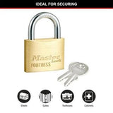 Fortress Keyed Padlock Solid Brass 50mm