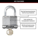 Magnum Keyed Padlock Shackle Laminated Steel/Titanium 51mm 25mm