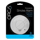 Photoelectric Smoke Alarm With Replaceable 9 Volt Battery Each