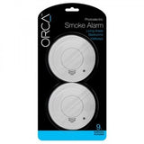 Photoelectric Smoke Alarm With Replaceable 9 Volt Battery Twin Pack