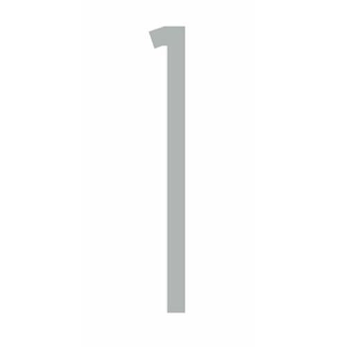 Letterbox Number 1 80mm Silver Adhesive