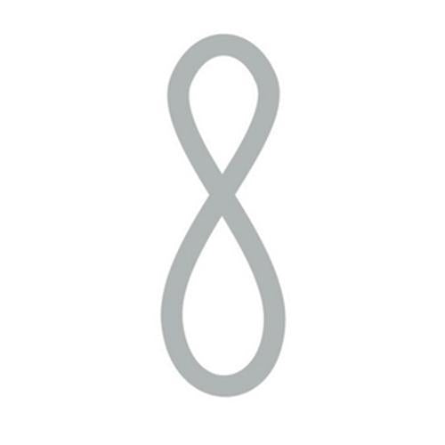 Letterbox Number 8 80mm Silver Adhesive