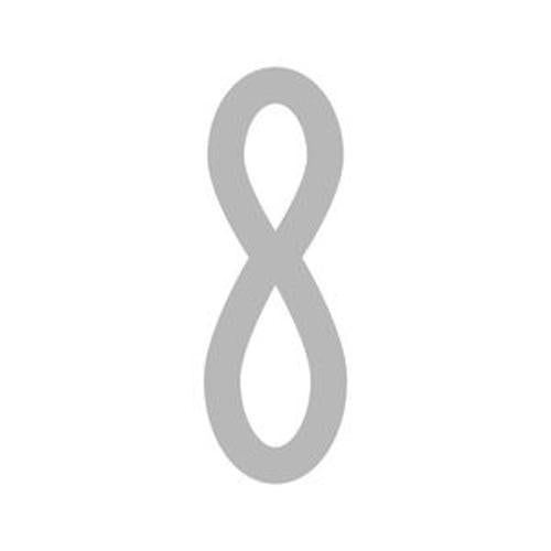 Letterbox Number 8 50mm Silver Adhesive