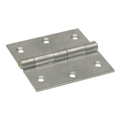 90 x 90mm Fixed Pin Wide Butt Hinge Zinc Plated
