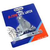 170mm Universal 'D' Gate Latch Bright Zinc Plated