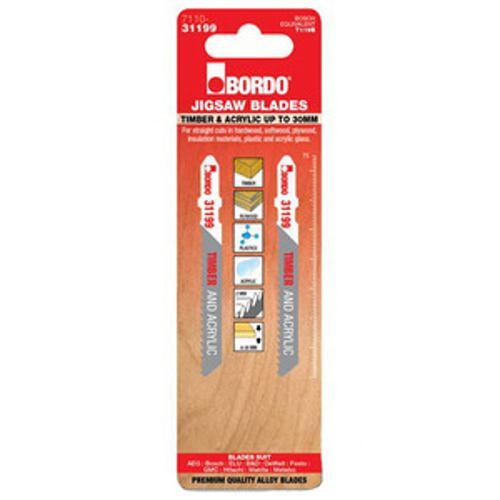 Jig Saw Blade T Shank 30mm 2 Pack 7110-31199