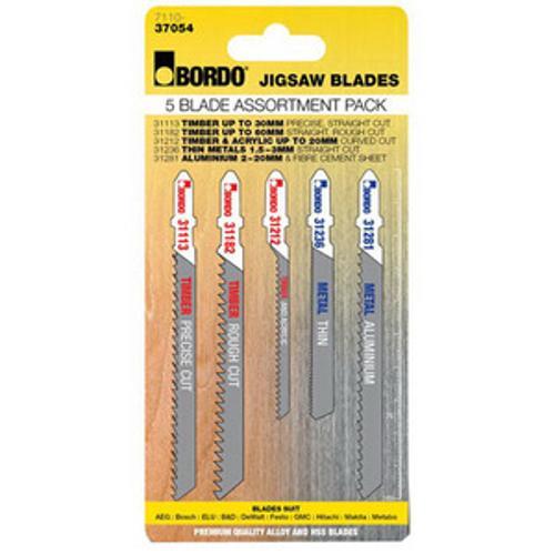 Jig Saw Blade T-Shank Metal And Timber 5-Pack Assortment 7110-37054