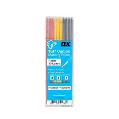 Pro Tuff Basic Refillable Basic Colour Lead Carbon 10 Pack OX-P503202NZ