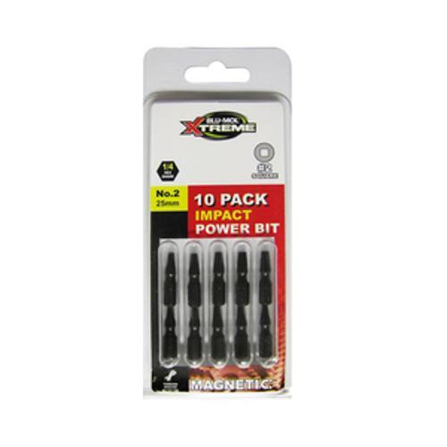 Impact Insert Bit Square No.2 x 25mm 10 Pack BLX252-SR2X25TP