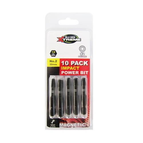 Xtreme SQ2 x 50mm Impact Power Bit 10 Pack