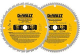 80T and 32T Crosscut Saw Blade 12 Inch 2 Pack DW3128P5