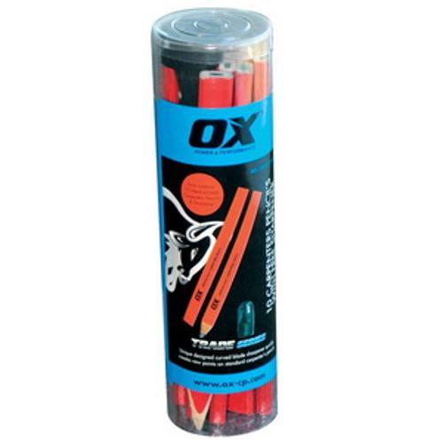Trade Carpenter Pencil Red/Medium 10 Pack OX-T022910