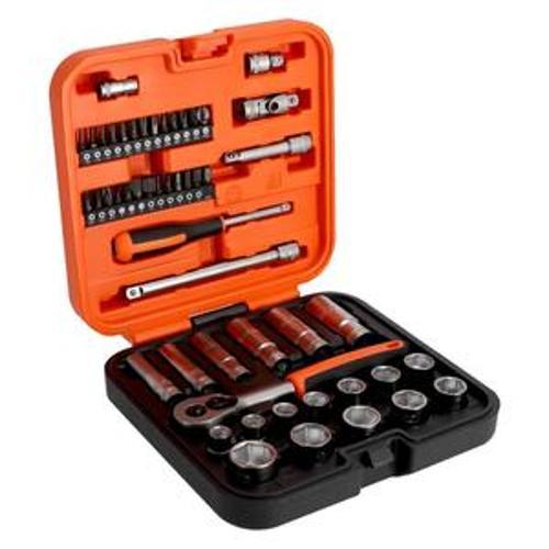 Socket Set Kit 3/8 inch Orange Black 51piece