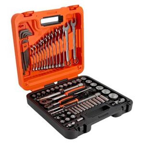 Socket Set Kit 1/4 inch & 1/2 inch Orange Black 98piece