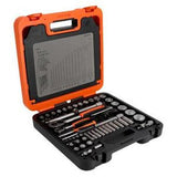Socket Set Kit 1/4 inch & 1/2 inch Orange Black 98piece