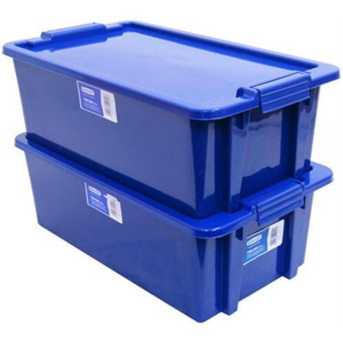 Fish Bin Plastic Storage With Lid 20L Blue S0015