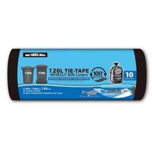 Rubbish Bags Wheely Bin 120L TieTape Handy-roll 10 Sacks