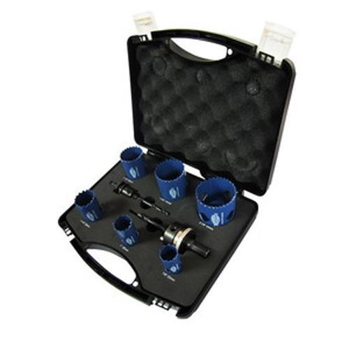 9-Piece Locksmith Hole Saw Kit Fleem Ground Teeth M42 Cobolt