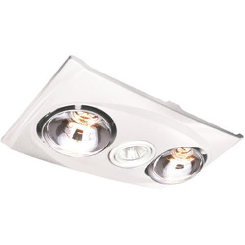 Pro Series Heat Fan Light 2 Heat Lamp White 125mm