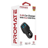 Voltrip Car Charger 3.4A Dual USB Port Black