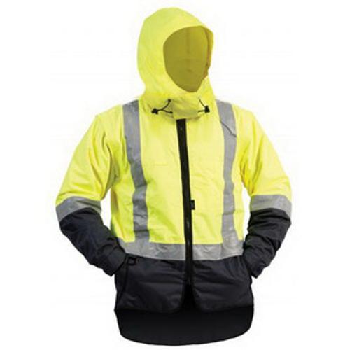 Stamina Day Night Zip Off Sleeves Jacket Yellow Navy L 51205YN-L
