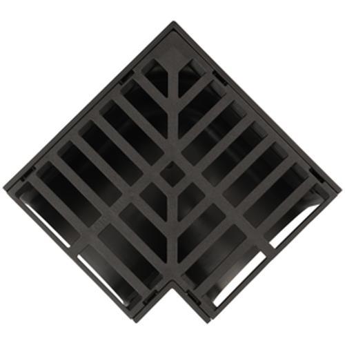 Connecto Trade Corner Channel And Standard Grate 90 Degree 130mm Black CT130CS