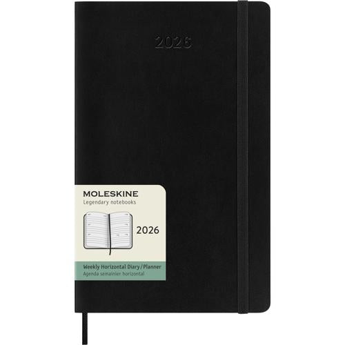 Moleskine Diary 12 Month Weekly Horizontal SC Large Black 2026