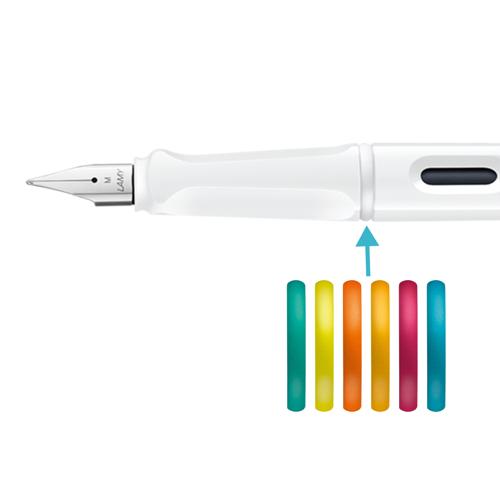 Lamy Safari LE Fountain Pen All White Multi Medium (0B1)