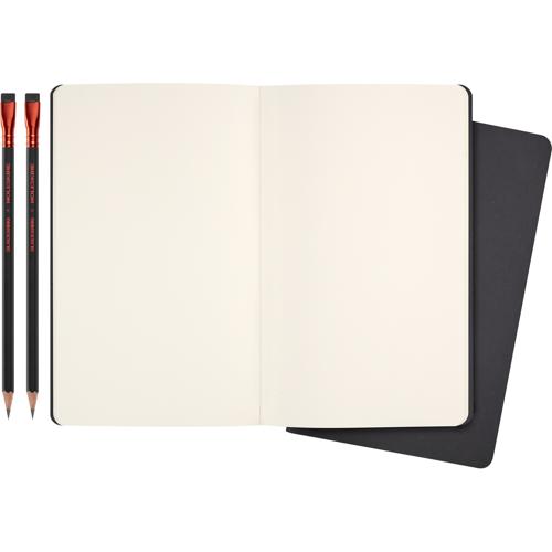Moleskine LE Blackwing x MSK Set 2 Soft Pencils + 2 Plain Cahier (L)