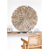 Handcrafted 60cm driftwood hanging circle, showcasing natural beauty and coastal charm for serene home decor.