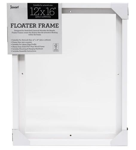 Jasart Floater Frames Thick Edge 12x12 Inch White