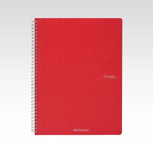 Fabriano Ecoqua Original Spiral 90gsm Blank A4 Raspberry 70 Sheets