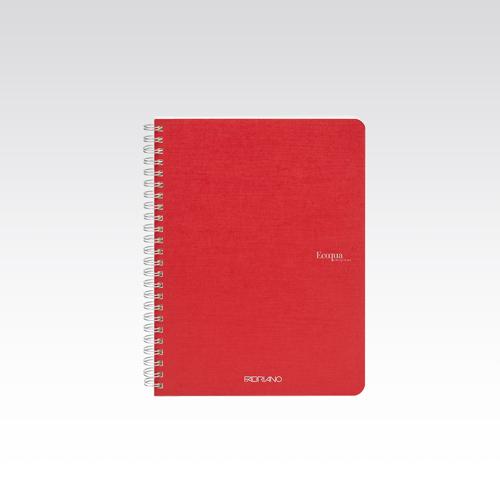 Fabriano Ecoqua Original Spiral 90gsm Graph 5mm A5 Raspberry 70 Sheets