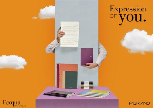 Fabriano Ecoqua Original Spiral 90gsm Lined A4 Turquoise 70 Sheets