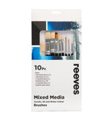 Reeves Mixed Media Brush Sets Short Handle Assorted 10pc