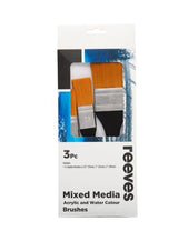 Reeves Mixed Media Brush Sets Gold Synthetic Long Handle Large 2pc (1.5" And 2")