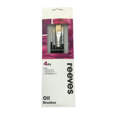 Reeves Oil Colour Brush Sets Hog Bristle Short Handle 7pc