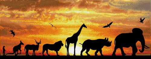 Diamond Dotz Diamond Kit DD7-9 African Sky 36x80cm