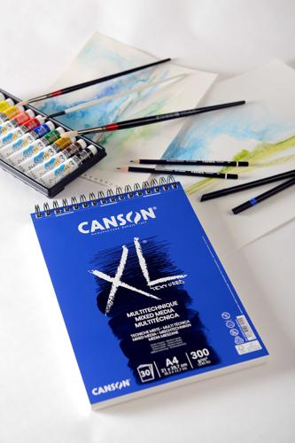 Canson XL Mixed Media Pads 300gsm A4 30sht Medium Grain