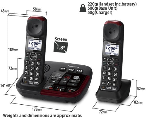 Cordless Telephone with Digital Answering Machine  - Panasonic