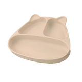 Panda Silicone Suction Dinner Plate - Beige - Mombella
