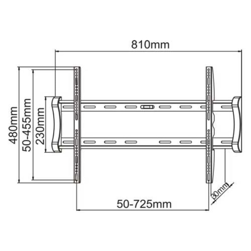 SF03 Wall Bracket for 42"-60" TVs, supports up to 60kg, sleek 30mm distance from wall, compatible with VESA 600x400mm.