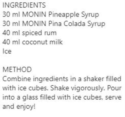Pineapple Syrup Monin 700ml
