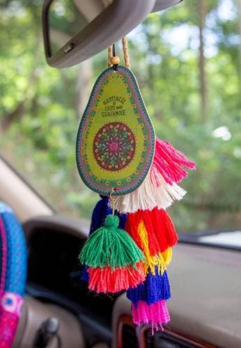 Air Freshener Tassel/Bead Happiness Avocado