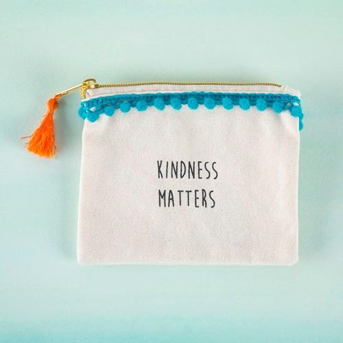 Pouch Mini Canvas Kindness Matters
