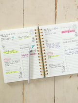 Daily To-Do List Planner - Blue Folk Flower