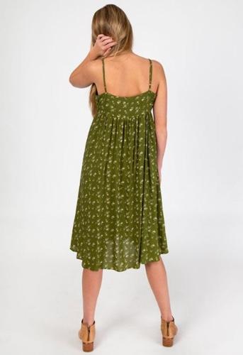 Dress Gigi Olive Cream Calico Med